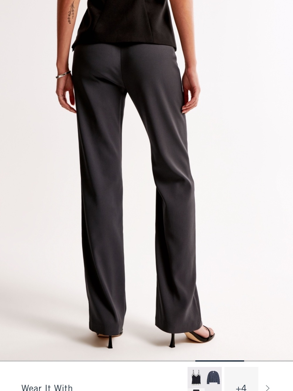 Abercrombie & Fitch Black Boot-Cut Dress Pants - Picture 2 of 3